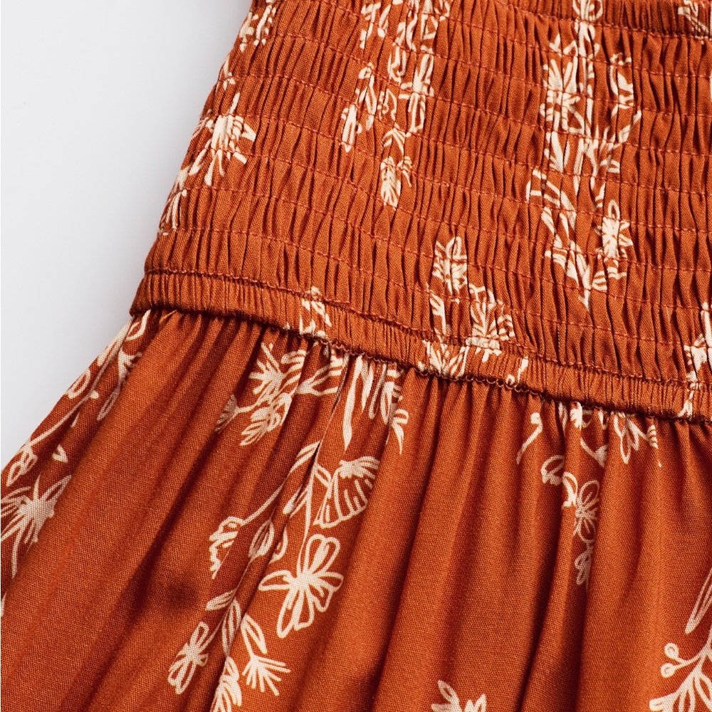 Floral One-Shoulder Dress in Orange - Picture 7 of 11